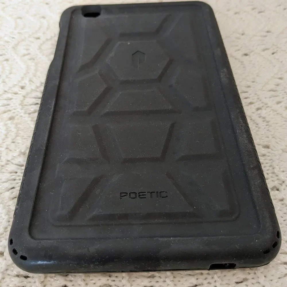 Poetic Turtle Skin Case for Amazon Fire 7 Tablet - Black - Silicone